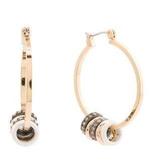 AllSaints Rondelle Gold Tone Hoop Earrings